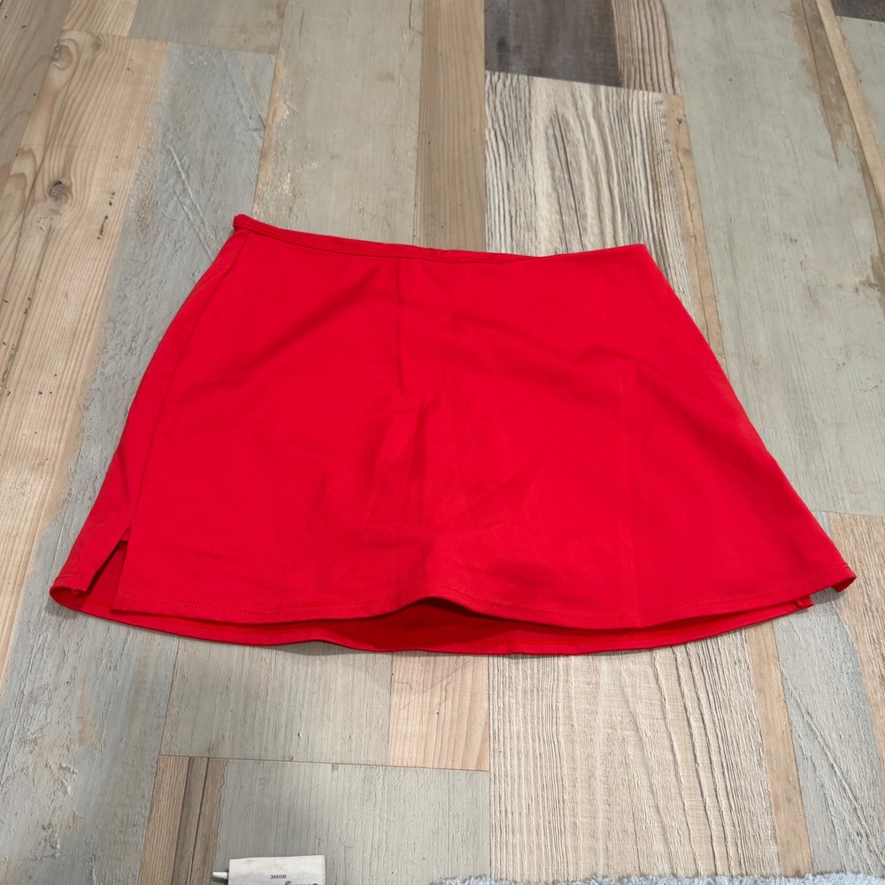 PAC 1980 Red Athletic Skort Size Small Active Tennis Skirt Built-in Shorts